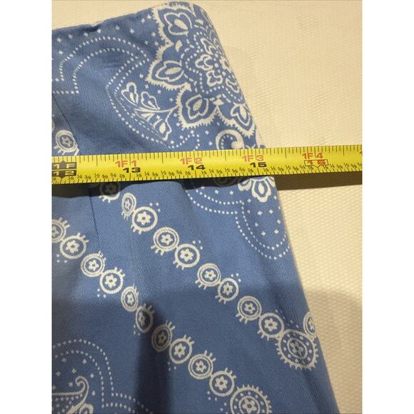 Ann Taylor Blue Bandana Print Skirt Women’s Size 6 Casual Boho Summer - Picture 3 of 7